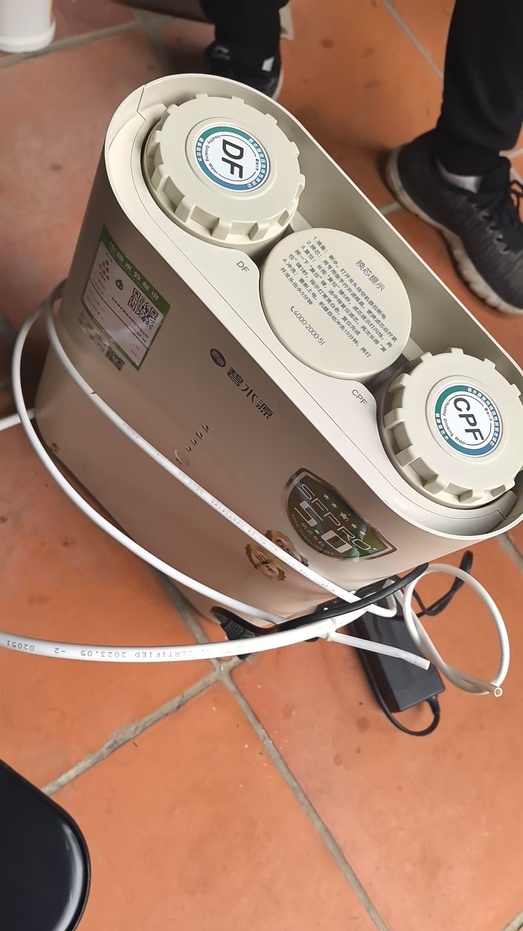 The Vereaqua cartridge fits perfectly in the ORIGINWATER water pufifier OW-DF-48